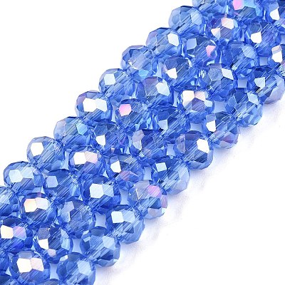 Electroplate Glass Beads Strands LS-EGLA-A044-T6mm-B14-1