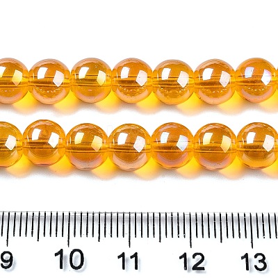 Electroplate Transparent Glass Beads Strands GLAA-T032-T8mm-AB11-1