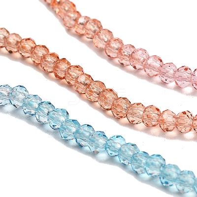 Transparent Painted Glass Beads Strands X1-DGLA-A034-T2mm-A19-1