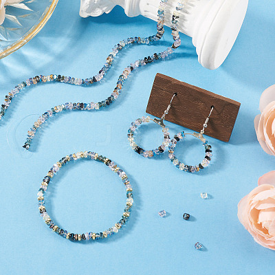 2 Strands Electroplate Transparent Glass Beads Strands EGLA-TADJ0001-06-1