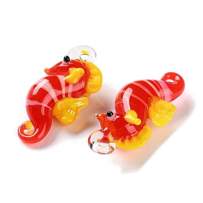 Handmade Lampwork Pendants LAMP-S068-08B-1