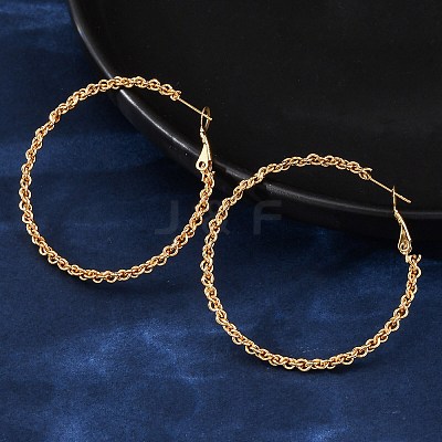 304 Stainless Steel Hoop Earrings EJEW-S250-02B-G-1