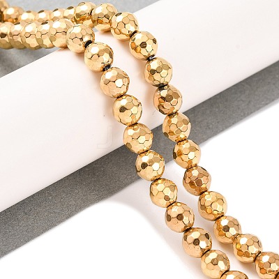 Electroplated Synthetic Non-magnetic Hematite Beads Strands G-H027-B01-04-1
