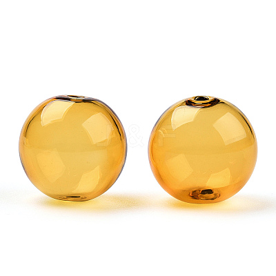 Transparent Blow High Borosilicate Glass Globe Beads X-GLAA-T003-09C-1