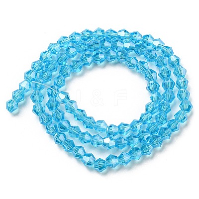 Transparent Electroplate Glass Beads Strands GLAA-F029-3mm-C19-1