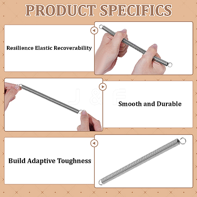 14Pcs 304 Stainless Steel Extension Spring with Dual Hook FIND-ME0003-32-1