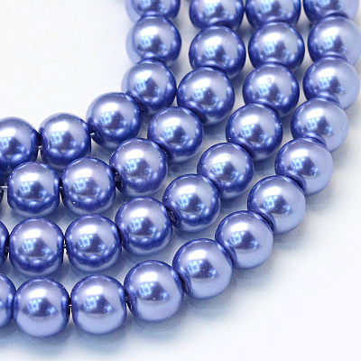 Baking Paint Glass Pearl Round Bead Strands HY-Q003-10mm-09-1