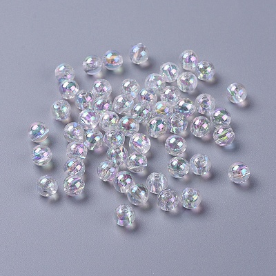 Eco-Friendly Transparent Acrylic Beads X-PL733-2-1