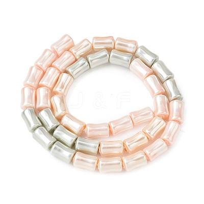 Electroplate Opaque Glass Imitation Pearl Beads Strands EGLA-H113-07C-1