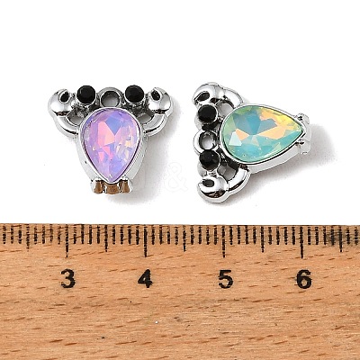 UV Plating Alloy Glass Pendants FIND-K032-13P-1