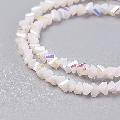 Electroplate Glass Beads Strands GLAA-F092-B04-1