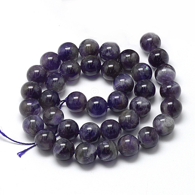 Natural Amethyst Beads Strands G-R446-8mm-20-1