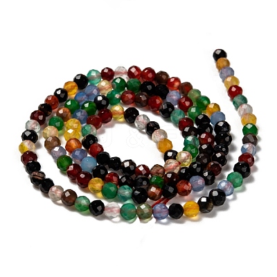 Natural Agate Beads Strands X-G-A129-3mm-A06-1