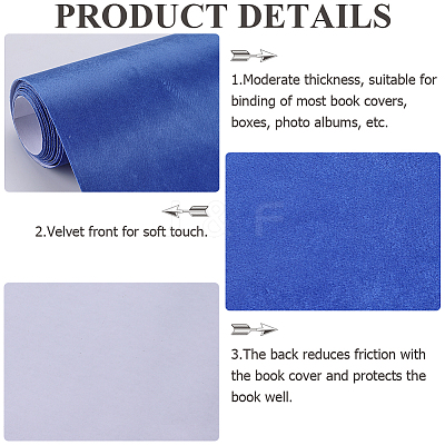 2M Velvet Book Covers DIY-WH0491-88A-05-1