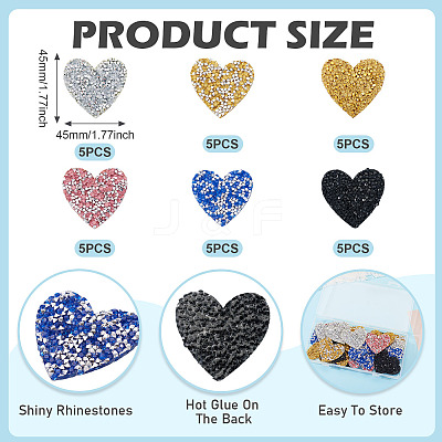 Polyester Hotfix Rhinestone Iron on Patches Applique Patch FIND-TA0002-53C-1