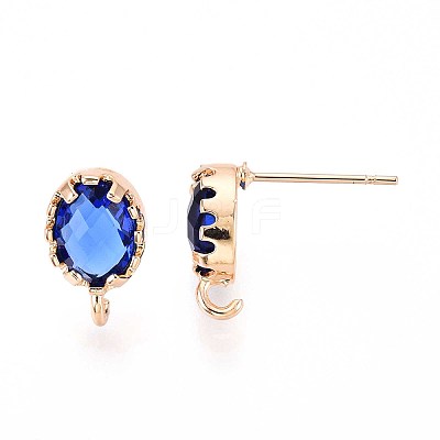 Brass Stud Earring Findings KK-S365-004A-1