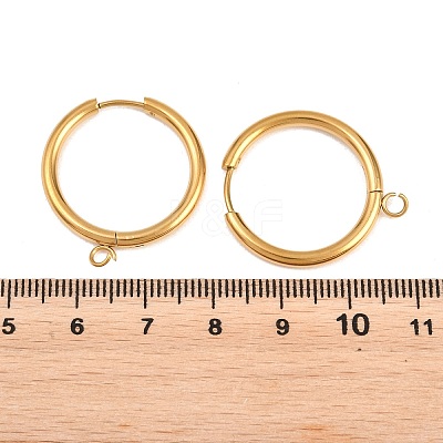 316 Stainless Steel Huggie Hoop Earring Findings EJEW-B158-01G-G-1