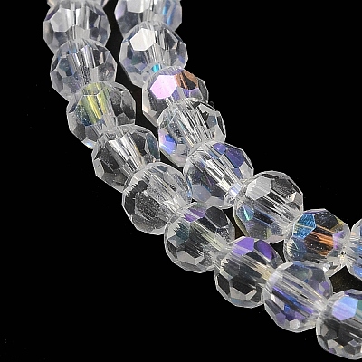 Electroplate Transparent Glass Beads Strands EGLA-A035-T3mm-L19-1