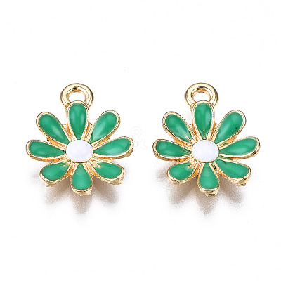 Light Gold Plated Alloy Pendants ENAM-T009-39E-1