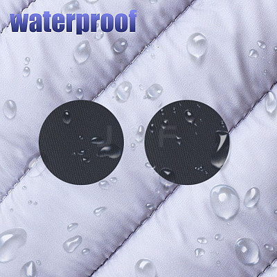 Rectangle with Round & Oval Pattern Self-adhesive Nylon Applique PATC-WH0007-33A-1