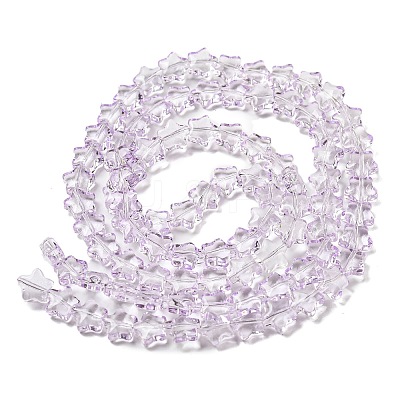 Baking Paint Transparent Glass Beads Strands X1-DGLA-A07-T8mm-KD02-1