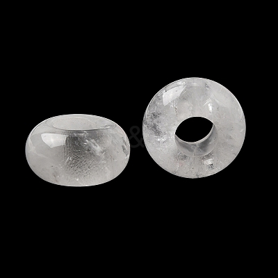 Natural Quartz Crystal European Large Hole Beads G-Q442-22-1