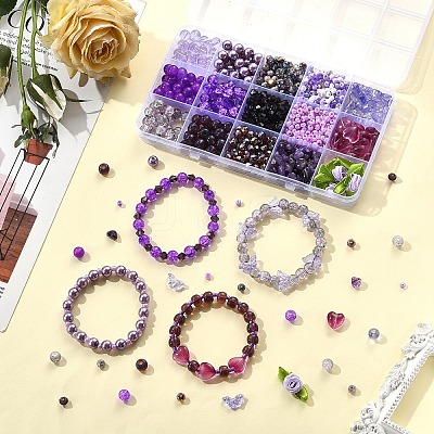DIY Glass Beads Jewelry Making Finding Kits DIY-YW0012-04A-1