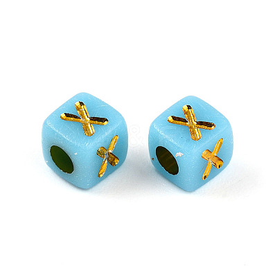 Plating Acrylic Beads OACR-N140-01F-X-1