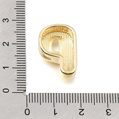 Brass Slide Charms KK-E802-33G-P-1