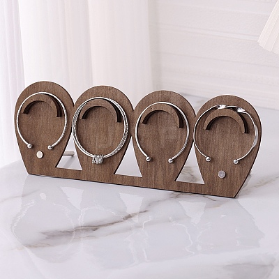 4-Slot Wood Jewelry Display Stands ODIS-A014-01A-1