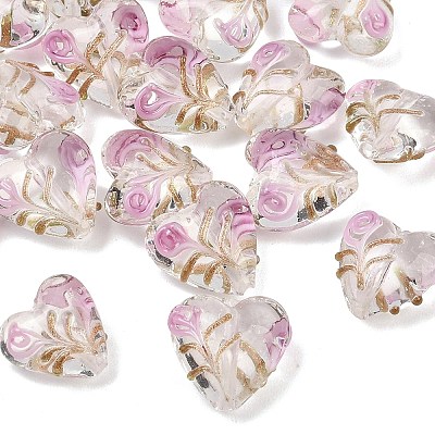 Handmade Gold Sand Lampwork Beads X-LAMP-L083-01-1