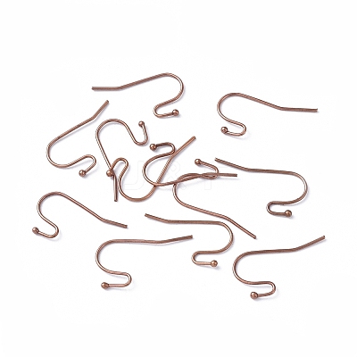 Brass Earring Hooks for Earring Designs X-KK-M142-01R-RS-1