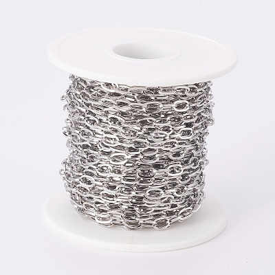 Tarnish Resistant 304 Stainless Steel Cable Chains CHS-F003-10P-1