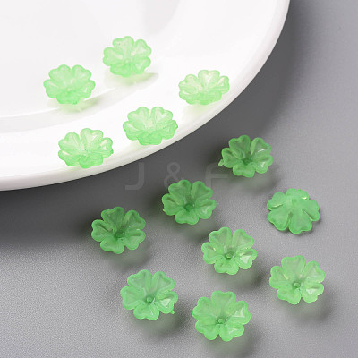 Transparent Frosted Acrylic Bead Caps MACR-S371-04A-733-1