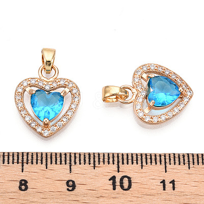 Faceted Glass Charms GLAA-S193-033-1
