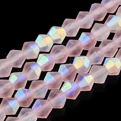 Imitate Austrian Crystal Bicone Frosted Glass Beads Strands LS-EGLA-A039-T3mm-MB26-1