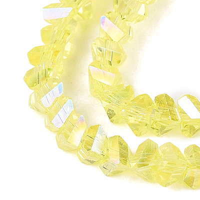 Electroplate Transparent Glass Beads Strands LS-EGLA-Q139-01A-A16-1