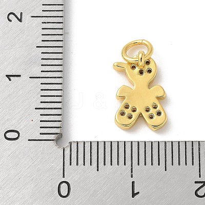 Brass Micro Pave Cubic Zirconia Pendants KK-P292-21A-G-1