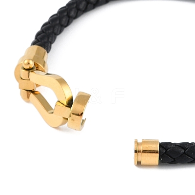 Braided Microfiber Leather Cord Bracelets BJEW-P328-04G-1