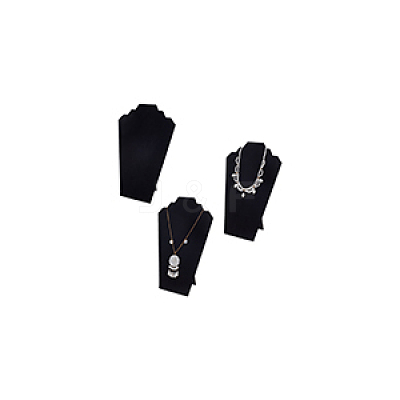 Velvet with Paperboard Necklace Bust Display Stands NDIS-WH0017-05A-1