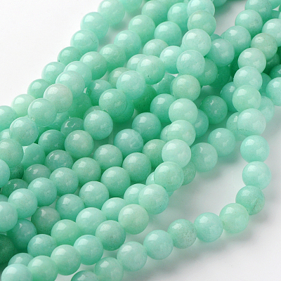 Natural & Dyed White Jade Beads Strands X-GSR055-1
