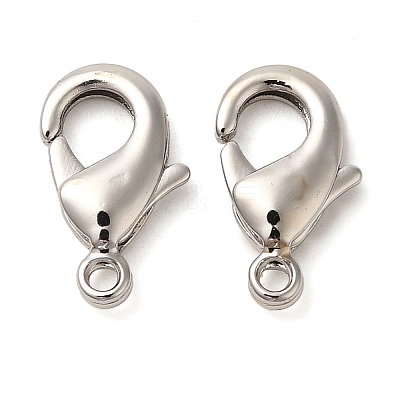 Rack Plating Brass Lobster Claw Clasps KK-F090-27P-02-1