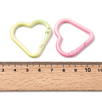 Spray Paint Alloy Spring Gate Rings FIND-C086-01A-1