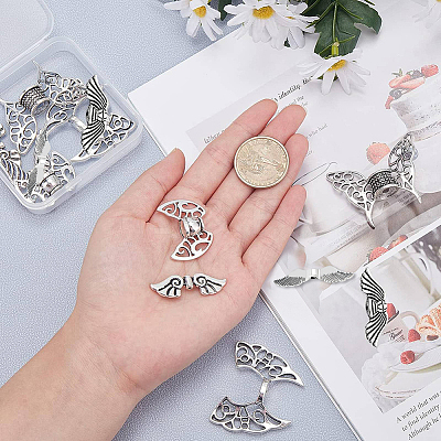 12Pcs 6 Styles Tibetan Style Alloy Beads TIBEB-SC0001-10AS-1