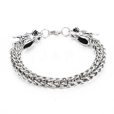 Men's Alloy Wheat Chain Bracelets BJEW-N015-003-1