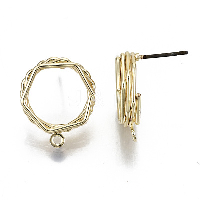 Alloy Stud Earring Findings PALLOY-N155-57A-01-NR-1