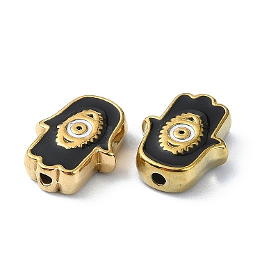 Ion Plating(IP) 304 Stainless Steel Enamel Beads STAS-Q318-10B-1