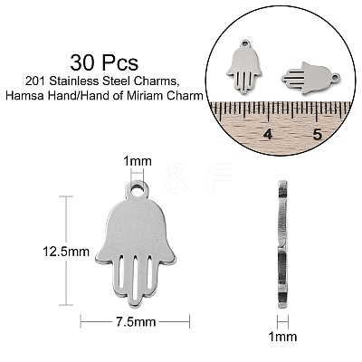 201 Stainless Steel Charms STAS-CJC0006-06-1
