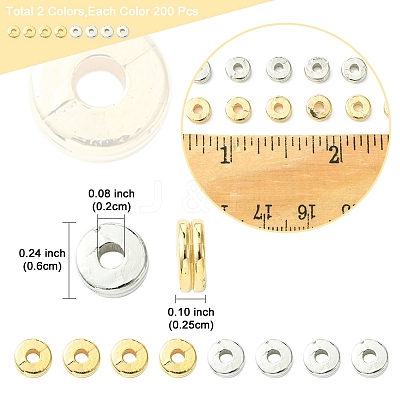 400Pcs 2 Colors CCB Plastic Beads CCB-FS0001-11-1