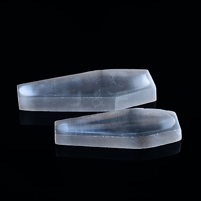 Halloween Coffin Natural Selenite Figurines DJEW-PW0021-26A-1